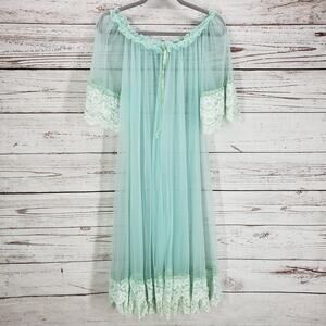 Vintage Sheer Light Green Nightgown